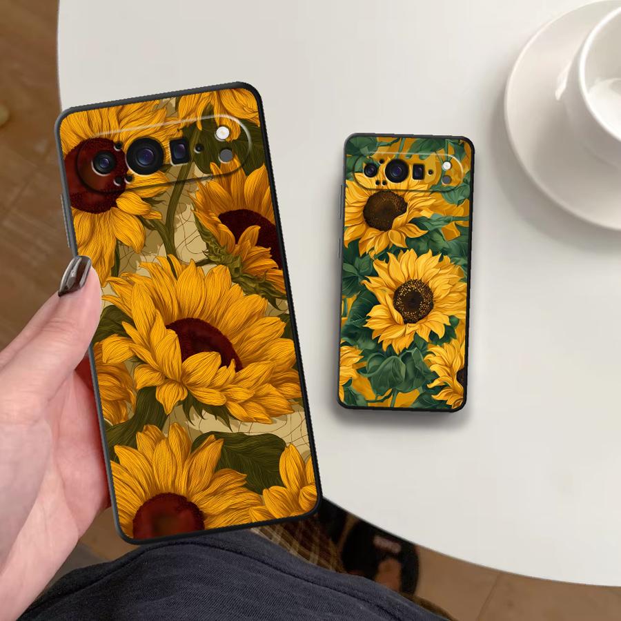 Google Pixel 9 - غطاء هاتف Sunflower Sea Funda لهاتف