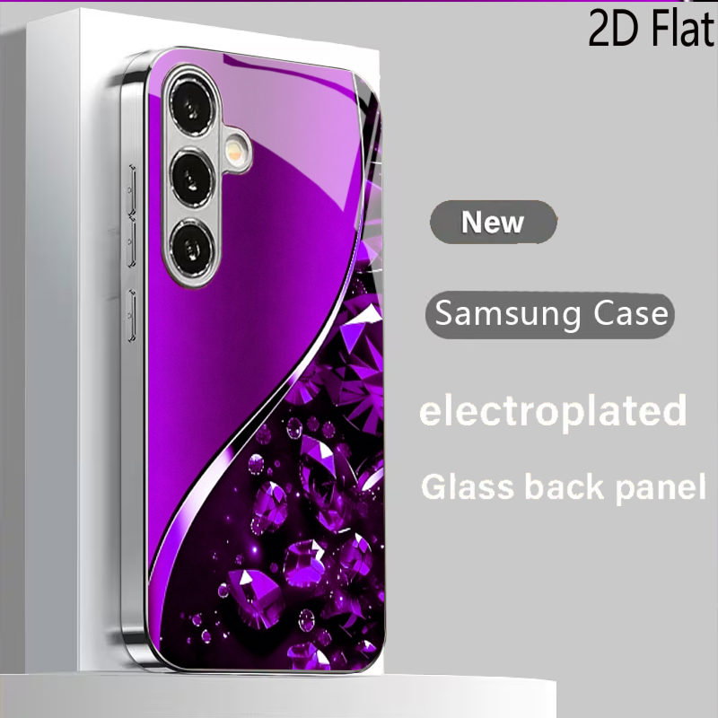 Samsung Galaxy A55 - خلفية من الأحجار الكريمة البنفسجية لهواتف