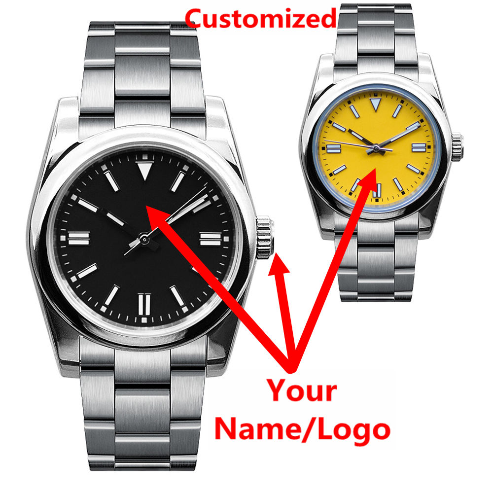 Accessories With Watch - ساعة رجالية فاخرة بشعار مخصص، زجاج