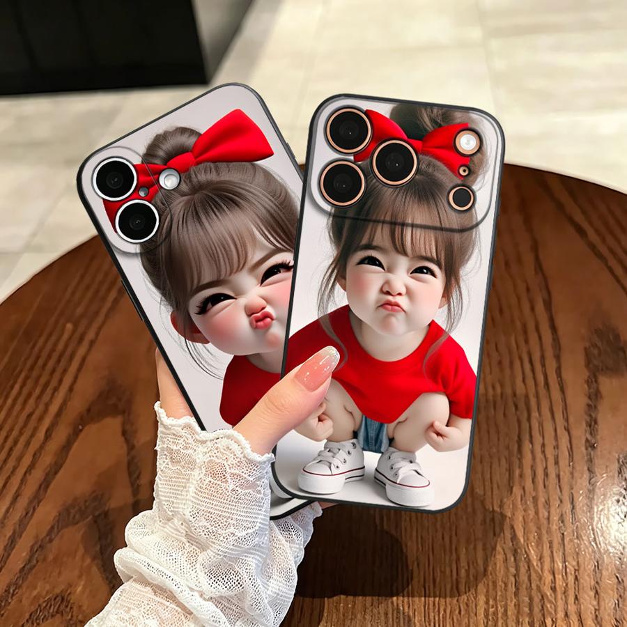 Apple Iphone 15 Pro Max - جراب هاتف فوندا بتصميم فتاة كرتونية