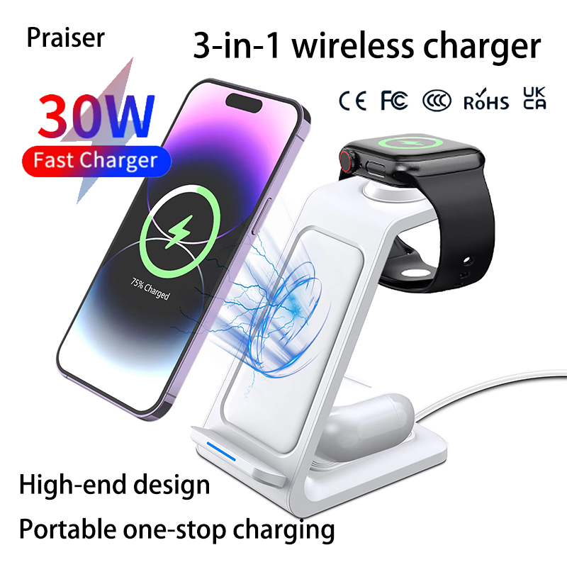 Watch Charging Dock - شاحن لاسلكي 3 في 1 بقوة