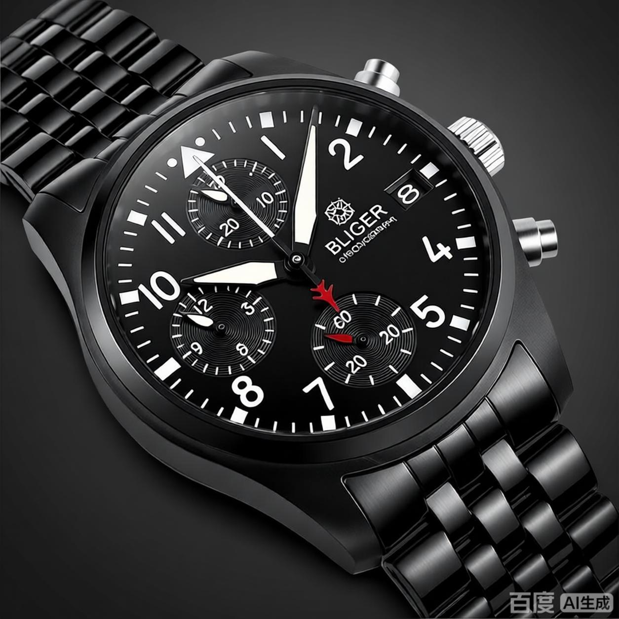 ساعة BLIGER سوداء بالكامل بتصم - مراجعة Accessories With Watch وسعره