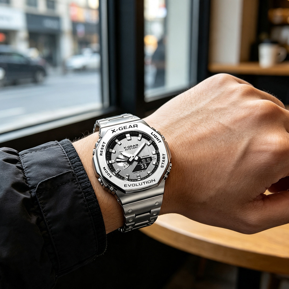 ساعة رياضية رقمية بشاشة مزدوجة - مراجعة Smartwatch X وسعره