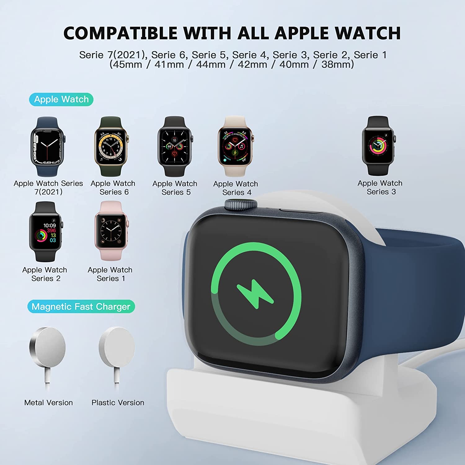 سيليكون شاحن حامل ل أبل ساعة S - مراجعة Watch Charging Dock وسعره
